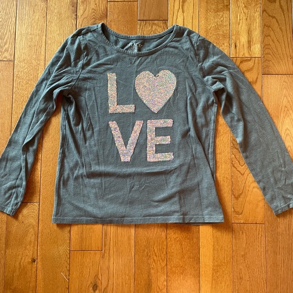 Long sleeve tee with glitters - Picture 1 of 6